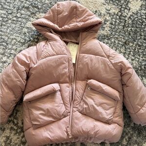 ZARA Kids Blush Pink Puffer Jacket